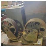 2 Cast Iron Wheels  For Cart