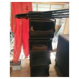 Metal Storage Bins And Chairs