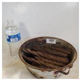 Metal Pan With Drill Bits