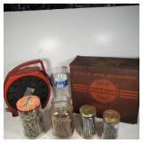 Sears Multi-Plug Reel Grease Gun & 4 Jars Of