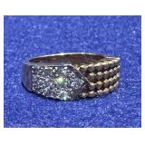 Gold Over Sterling Size 8 Ring .925