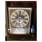 Busch Lighted Clock (Runs Great)