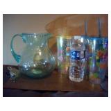3 Tumblers with Straws & Pitcher