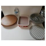 Tupperware Dish, Lazy Susan, Cooling Racks And