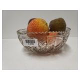Vintage Fostoria Fruit Bowl With Faux Fruit