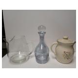 Pfaltzgraff Pitcher. Glass Pitcher And Decanter
