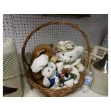 Large Decorative Basket Full Of Stuffed Animals