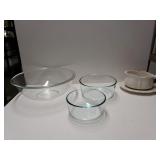 Pyrex Bowls And Federalist Ironstone Gravy Boat