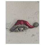 Designer Signed SANTAS HAT w/Kittens Pewter