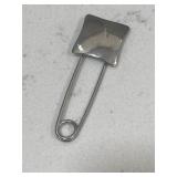 Vintage Mother Baby Silver Diaper Pin Brooch