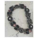 Black Onyx & Pink Topaz Bracelet
