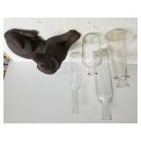 Sandcast Dog Sculpture,  Assorted Bottles