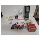 Steel Wool Pads, Flashlights, Tape, Plate Covers