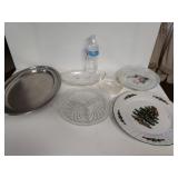Candy Dish, Plates And Silver Like Serving