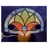 Lotus Flower Stained Glass Accent Lamp