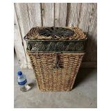 Metal & Wicker Ornate Hamper