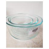 Clear Glass Pyrex Nesting Bowls
