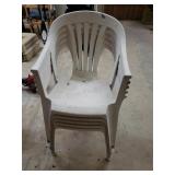 5 Plastic Patio Chairs