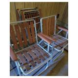 Wood Slat Chairs (4)