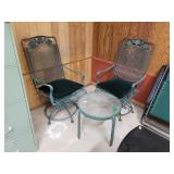 Wrought Iron Chairs And Small Table