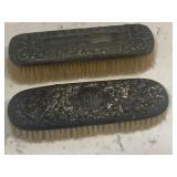 Vintage Victorian Silver Repousse Brushes