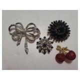 Vintage Rhinestone Pin Lot