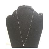 Sterling Silver Large Stone Necklace