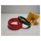 (3) Vintage Lucite Bracelets