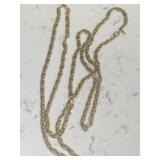 Large Gold Box Link Necklace - Heavy, Quality