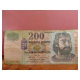 Hungary 200 Ketszaz Forint Banknote Bill Note