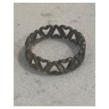 Sterling Silver Infinity Hearts Ring