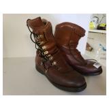 Mens Lake By The Woods Leather Boots Size 10