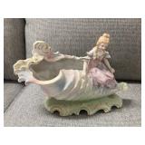 Signed Halsey Large Bisque Planter Figural