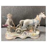 Antique Halsey Style Bisque Figure Horse w/Cherub
