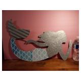 Tin Mermaid Sign