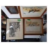 Signed Bird Dog Pictures, Church, Frame