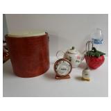 Ice Bucket,  Egg Beater Teapot And Sugar Bowl