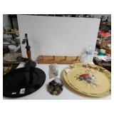 Lamp, Serving Tray,  Coat Rack And More