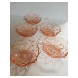 Pink Depression Glass Cups