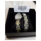 Vanity Fair Green Stone Quartz Watch