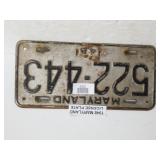 Maryland 1948 License Plates