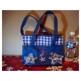 Longaberger Denim Patriotic Star Handbag