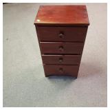Wooden 4 Drawer Night Stand