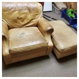 Ethan  Allen Chair And Ottoman