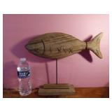 Wooden Fish on Stand