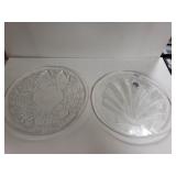 Shell And Christmas Wreath Serving Platters