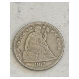 1873 CC Liberty Seated Token (Unverified)