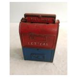Vintage Cast Iron Bank Mailbox