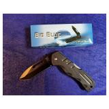 Big Blue Frost Cutlery Folding Pocket Knife