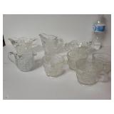 Vintage Tea Cups And Cream And Sugar Containers